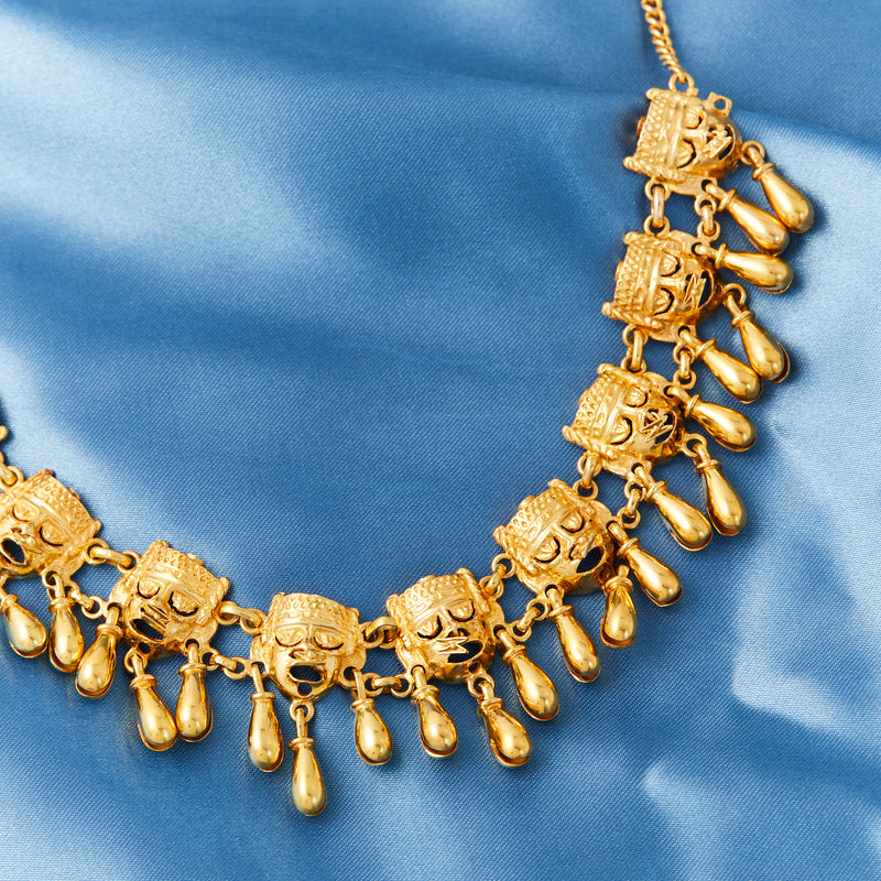 Xipe Totec Vintage Mesoamerican Gold Necklace - Price on Application