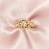 Victorian Yellow Gold Solitaire Diamond  Ring